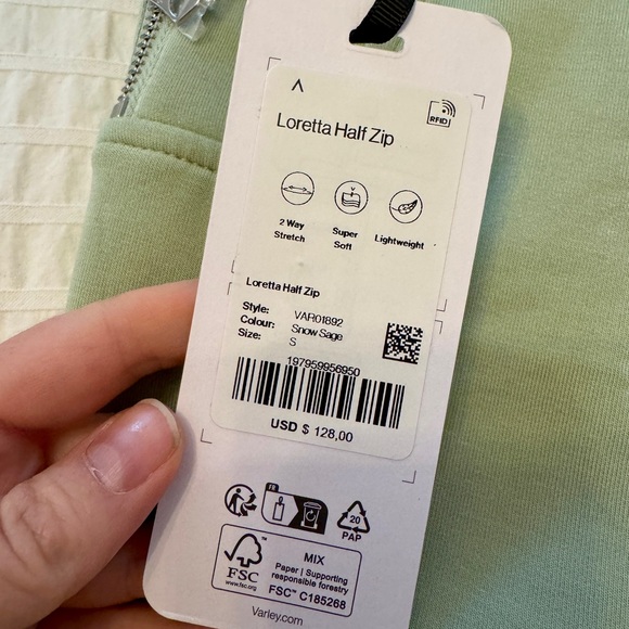 Varley Loretta Half Zip NWT Sz Small - Picture 4 of 4